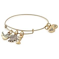 Alex and Ani Game of Thrones Expandable Bangle for Women, House Lannister Charm, Rafaelian Gold Finish, 2 to 3.5 in