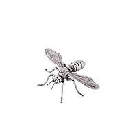 K&K Interiors 13267A 5.5 Inch Silver Metal Bee