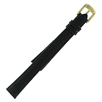 13mm Black Sport Stitched Calf Leather Watch Band Speidel