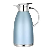 61oz Coffee Carafe Airpot Insulated Coffee Thermos Urn Stainless Steel Vacuum Thermal Pot Flask for Coffee, Hot Water, Tea, Hot Beverage - Keep 12 Hours Hot, 24 Hours Cold (Blue)