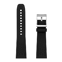 22mm 24mm Rubber Watchband for Breitling Watchbands for Avenger NAVITIMER World Rubber Waterproof Soft Watch Strap with Buckle (Color : 314S, Size : 22mm)