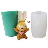 3D Easter Rabbit Silicone Mold Clay Soap Epoxy Cake Chocolate Dessert Fondant Decorating Tools Soap Molds For Soap Making