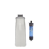 LifeStraw Flex Multi-Function Water Filter System with 2-Stage Carbon Filtration for Hiking, Camping and Emergency Preparedness,Black,10.6 x 3.9 in|26.9 x 9.9 cm