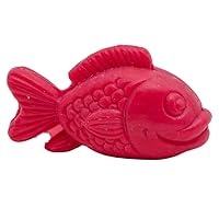 La de Marseille - French Fish Shaped Soap for Body Wash or Decoration - Raspberry Fragrance - 20g Novelty Bar