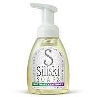 Simple Skincare by Siliski Foaming Glycerin Soap, All Natural, Vegan and Palm Free - Rosemary + Lavender, 8 FL Oz