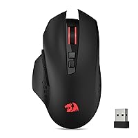 M656 Gainer Wireless Gaming Mouse, 4000 DPI 2.4Ghz Gamer Mouse w/ 5 DPI Levels, 7 Macro Buttons, Red LED Backlit & Pro Software/Drive Supported, for PC/Mac/Laptop