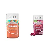 OLLY Ultra Strength Brain Softgels, Nootropic, Supports Healthy Brain Function, Memory, Focus & Ultra Women's Multi Softgels, Overall Health and Immune Support, Omega-3s, Iron, Vitamins A, D