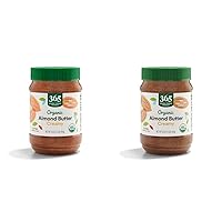 365 by Whole Foods Market, Organic Creamy Almond Butter, 16 Ounce (Pack of 2)