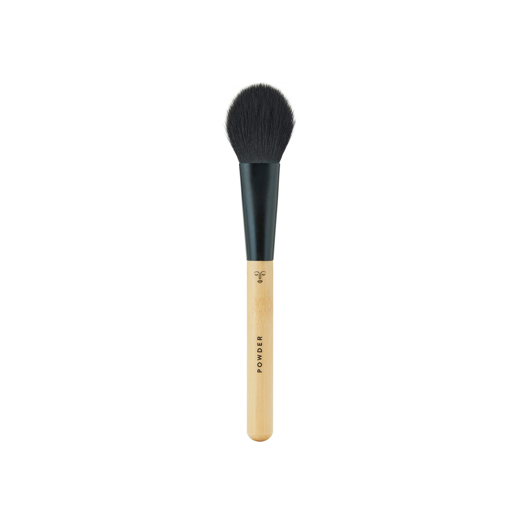 Honest Beauty Powder Brush with Renewable Bamboo + Synthetic Bristles | Makeup Brush for Loose + Pressed Powders | Cruelty Free | 1 count