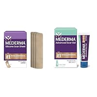 Mederma Scar Sheets and Gel Bundle; 4 Silicone Sheets for Old and New Scars and 50g Gel for Acne, Burn, Surgery Scars
