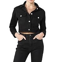 Women’s Black Genuine Suede Leather Jacket Trucker Jacket Classic Spring Winter Autumn Wear Leather Coat Jacket
