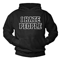 MAKAYA Funny Sweatshirt for Men/Women - I Hate People Hooded Sweater Pullover