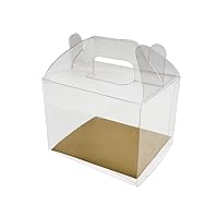 Homeford Rectangle PVC Box with Handle, 4-Inch x 3-Inch, 12-Count (Clear)