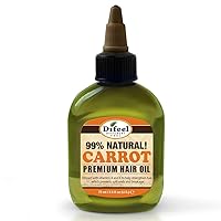 Difeel Premium Mega Care Natural Hair Oil - Carrot Oil with Vitamins a and E 2.5 ounce