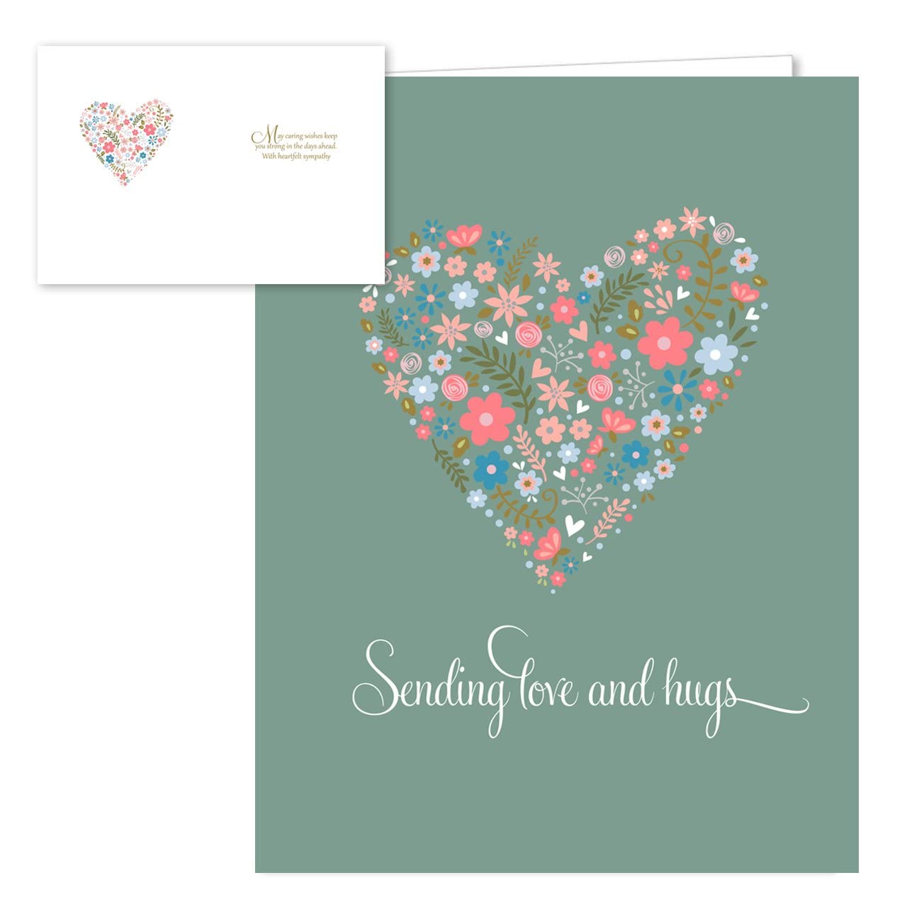 Heartfelt Sympathy Card Pack / 25 Note Cards Set / 5 Warm Comfort Designs / 4 5/8