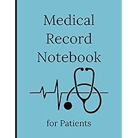 Medical Record Notebook for Patients: Your Comprehensive Guide to Organizing Personal Health Information, Record Blood Pressure and Blood Sugar Daily and Weekly and Medication Log Book Tracker