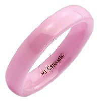 Ceramic Wedding Band Classic High Polished Ring Varying Colors and Widths to Choose From