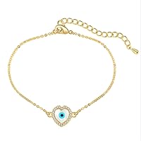 Anklets Evil Eye Anklet,14 k Gold Plated Chains Anklet with Eyes Charms Jewelry for Girls