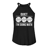 Quiet I'm Doing Math Letter Halter Tank Tops Women Summer Sleeveless Racerback Shirts Casual Workout Yoga Cami Tops