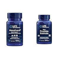 Life Extension Macuguard Ocular Support with Saffron & Astaxanthin 60 Count and Ultra Prostate Formula Saw Palmetto 60 Softgels