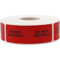 Do Not Destroy Medical Healthcare Diagnostic Labels 1 x 2.875 Inch 500 Total Stickers
