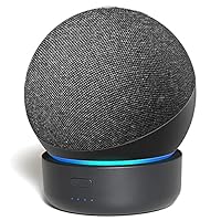 GGMM Echo Dot Battery Base for Echo Dot 4th Generation (Not Work with Dot 5 or Bigger Echo 4, Battery Only), D4 Battery Make Echo Dot 4th Gen Portable, Alexa Echo Dot Stand, 7 Hours Playtime, Black
