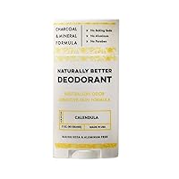 Calendula Naturally Better Deodorant - Sensitive Skin Formula, Aluminum-Free, Baking Soda-Free, All-Natural, Magnesium & Activated Charcoal, Plant-Derived, Made in USA by DAYSPA Body Basics