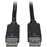 Tripp Lite DisplayPort Cable with Latches (M/M), DP to DP, 1080p, 20-ft. (P580-020), Black