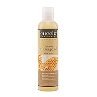 Cuccio Naturale Massage Oil - Renewing, Moisturizing Body Oil For Massage Treatment - Leaves Skin Soft and Glowing - Paraben Free With Natural Ingredients - Milk and Honey - 8 oz