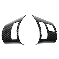 Car Steering Wheel Button Frame Cover for Corvette C6 Z06 ZR1 2005-2013 Interior Accessories Decal, Sport Style Steering Wheel Cover Stickers(Carbon Fiber Grain)