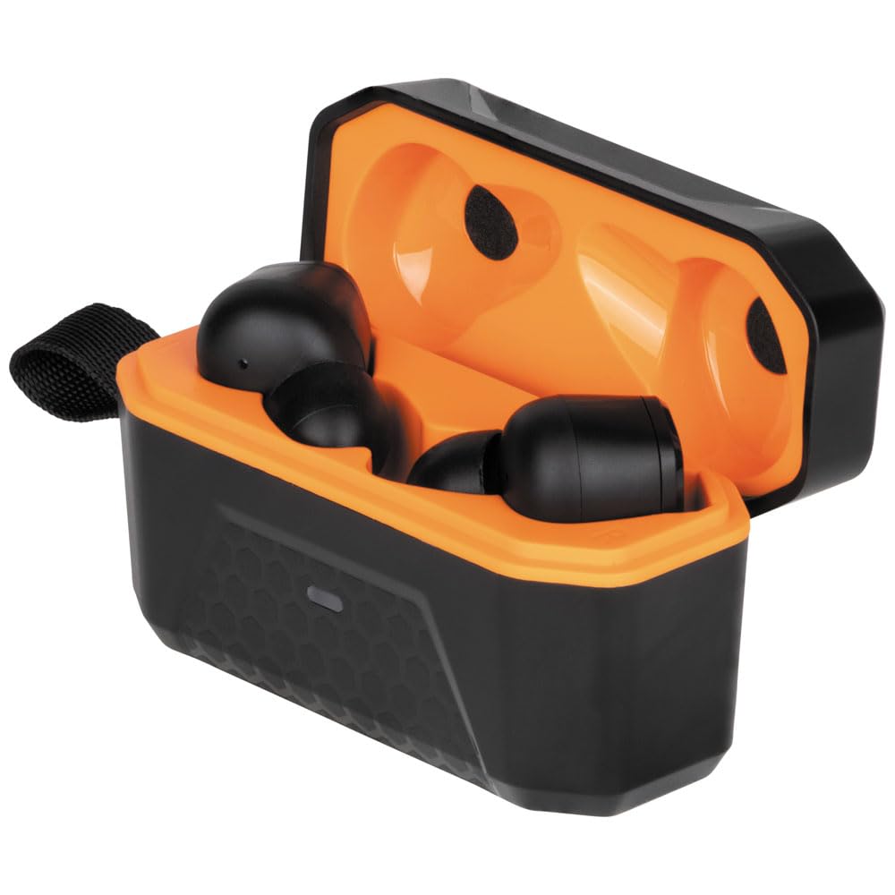 Klein Tools AESEB1S Smart Sense True Wireless Safety Earbuds with Bluetooth and Situational Awareness, 26dB Hearing Protection, 30-Hr Runtime