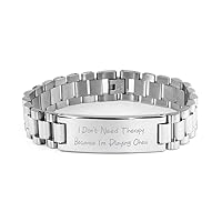 Unique Chess, I Don't Need Therapy Because I'm Playing Chess, Chess Ladder Bracelet from