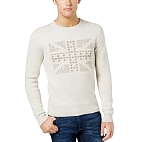 Ben Sherman Men's Union Jack Jacquard Sweater (Silver Grey, M)
