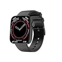 Bluetooth Call Smartwatch, Touch Screen Fitness Tracker for iOS & Android, Sleep Monitoring, Health Monitoring, Men & Women (Black)