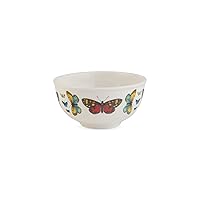 Spode Botanic Garden Harmony 6” Bowl | Butterfly Accents | Made from Porcelain | Dishwasher safe, Microwave safe, Freezer safe | Perfect Kitchenware