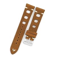 GT Rally Large Holes Racing Leather Watch Band - Quick Release Strap