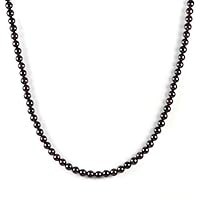 AqBeadsUk Clasic Semi Precious Stone Necklace Gemstone Natural Garnet Round Beads Luxury Handmade Women's Necklace