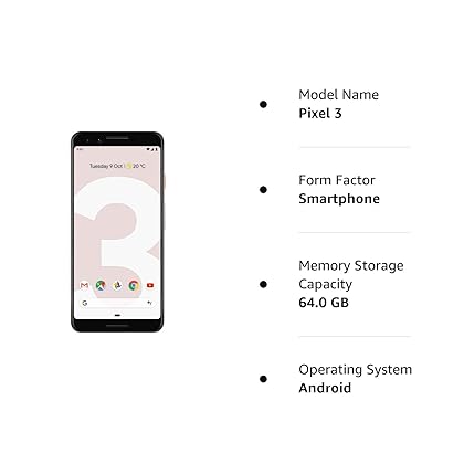 Google Pixel 3 - Factory Unlocked, Pink, 64GB (Renewed)