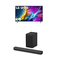 LG 55-Inch Class QNED80T Series LED Smart TV 4K Processor Flat Screen with Magic Remote AI-Powered with Alexa Built-in (55QNED80TUC, 2024), 2.1 ch.Sound Bar with Bluetooth Connectivity