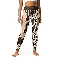 Zebra Art Design Yoga Pants, Animal Print Leggings, Premium Quality Spandex, Stylish High Waisted Activewear
