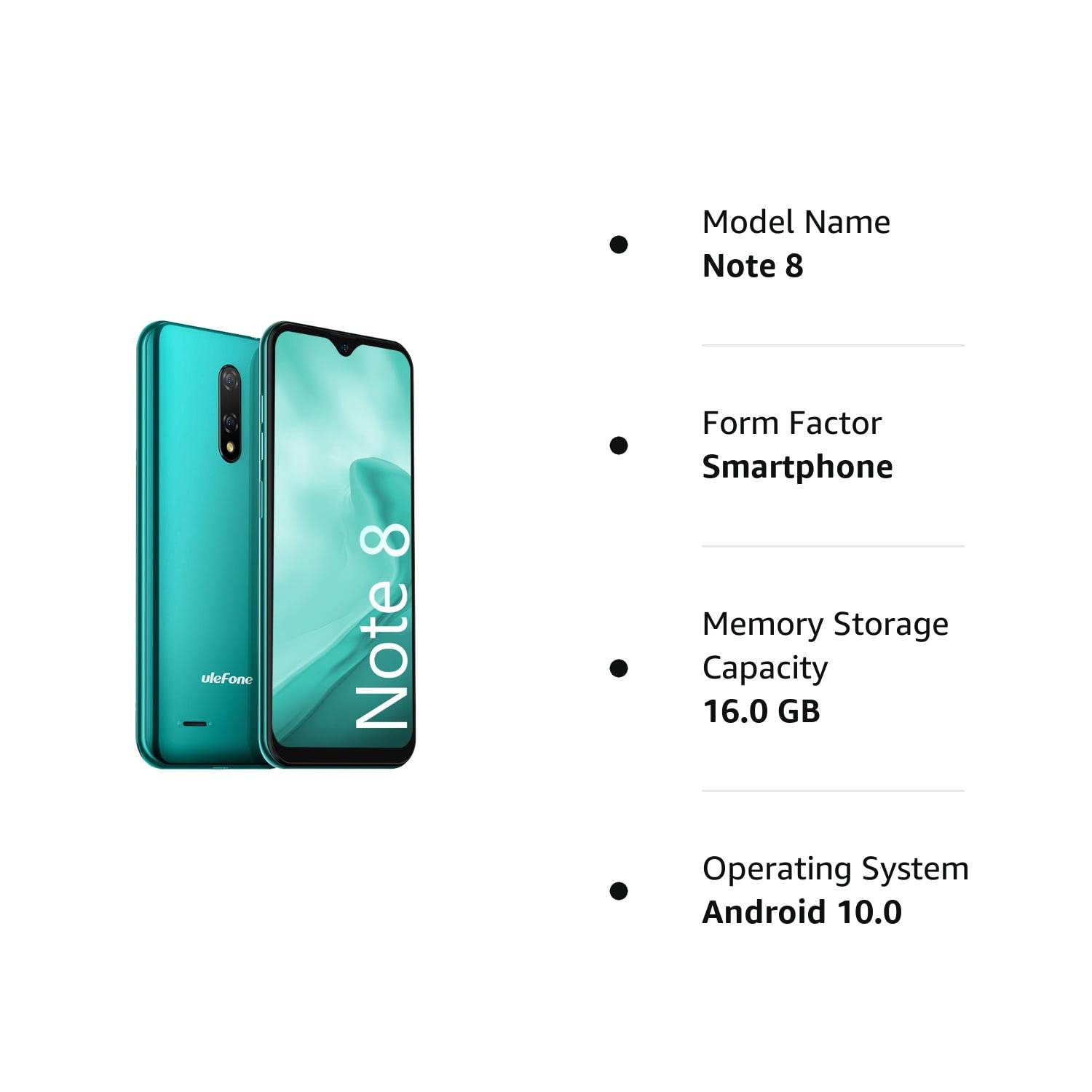 Ulefone Unlocked Smartphone, Note 8 Android Phones Unlocked 2GB+16GB, Dual Rear Camera Triple Card Slots, 5.5