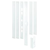 Prime-Line U 11026 Jamb Repair and Reinforcement Kit, 59-1/2 In. Installed, Steel Construction, White (1 Kit)