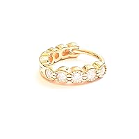Helix piercing Gold pave cartilage hoop earring CZ