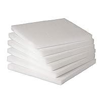Hygloss Products Foam Blocks -Craft Foam (XPS) for Projects, Arts, & Crafts, 12 x 12 x 1-Inch Squares, 6 Pieces