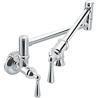 Moen S664 Traditional Wall Mount Swing Arm Folding Pot Filler Kitchen Faucet, Chrome