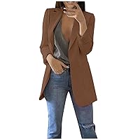 Blazers for Women Casual Dressy Open Front Long Sleeve Cardigan Fall Work Office Lightweight Lapel Jackets Blazer