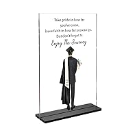 AMBREGRISSUN Graduation Gifts for Him Class of 2024 College University Graduate Graduation Gift for Men Son High Senior School Student Desk Sign Inspirational Gift for Boyfriend Brother Christmas