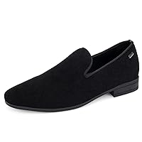 UUBARIS Mens Velvet Loafers Slip-on Dress Shoes Fashion Style Driving Shoes Classic Tuxedo Shoes Casual Oxford Shoes