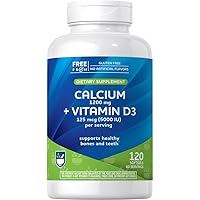 Calcium + Vitamin D3 Softgels, 120 Count, to Support Strong Bones and Immune Health, for Adults