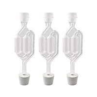 Fastrack Airlocks for Fermenting Bubble Airlock for Wine Making and Beer Making BPA-Free S-Shaped Airlock used for Brewing Wine Beer Pickles & More Transparent Airlock Set Of 3